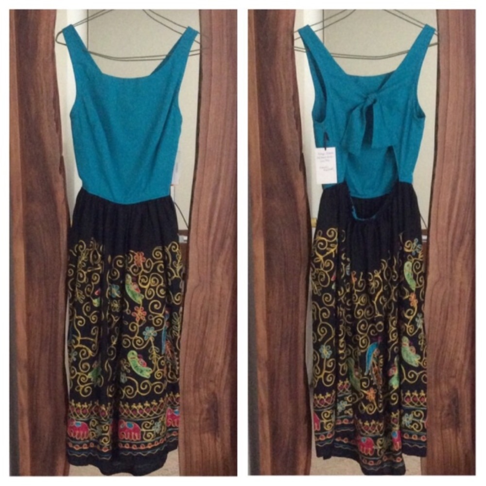 NWT Vintage Sexy Open Back Dress
